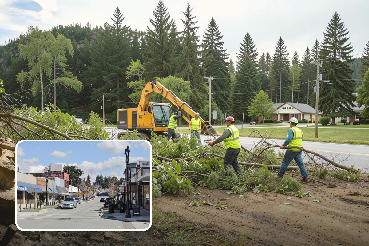 Right-of-Way Tree Clearing in Bothell, King County, WA - Restored clearances improve safety for vehicles, cyclists, and pedestrians