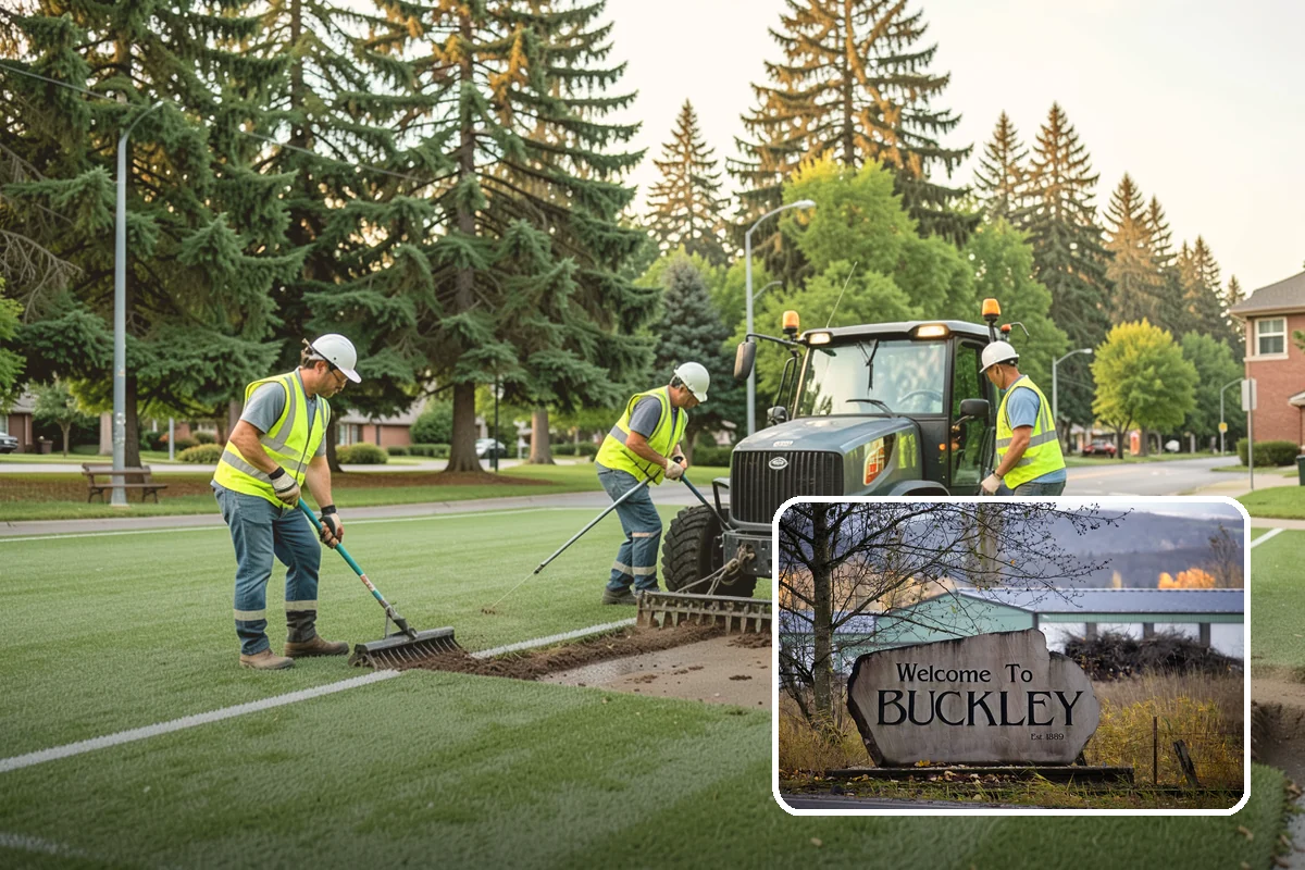 Right-of-Way Tree Clearing in Buckley, Pierce County, WA - Restored clearances improve safety for vehicles, cyclists, and pedestrians
