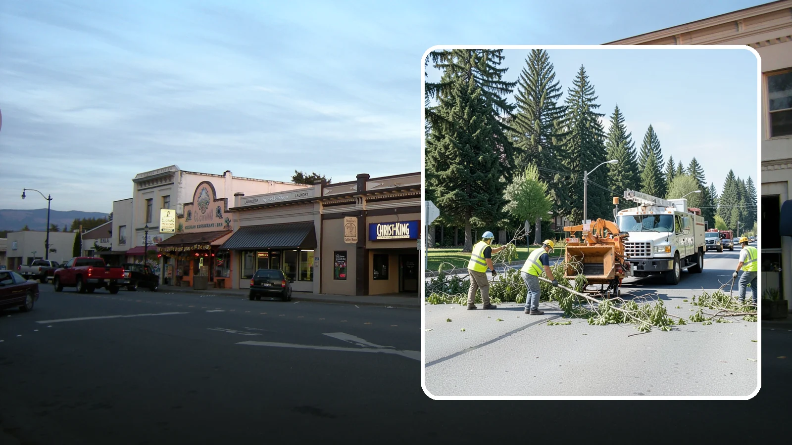 Right-of-Way Tree Clearing in Burlington, Skagit County, WA - We clear trees and encroaching limbs from roadway and utility rights-of-way to restore clearances and sight lines for public...