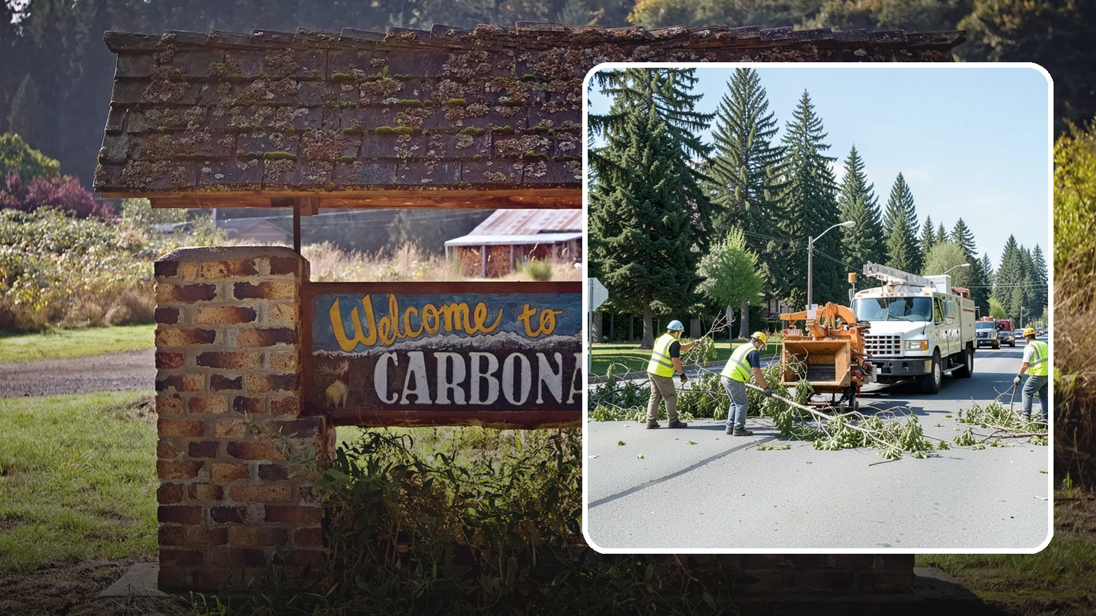 Right-of-Way Tree Clearing in Carbonado, Pierce County, WA - We clear trees and encroaching limbs from roadway and utility rights-of-way to restore clearances and sight lines for public...