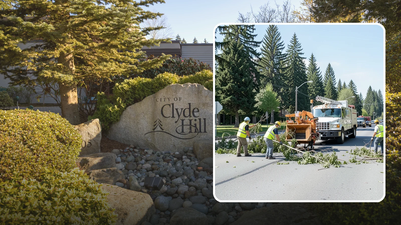 Right-of-Way Tree Clearing in Clyde Hill, King County, WA - We clear trees and encroaching limbs from roadway and utility rights-of-way to restore clearances and sight lines for public...