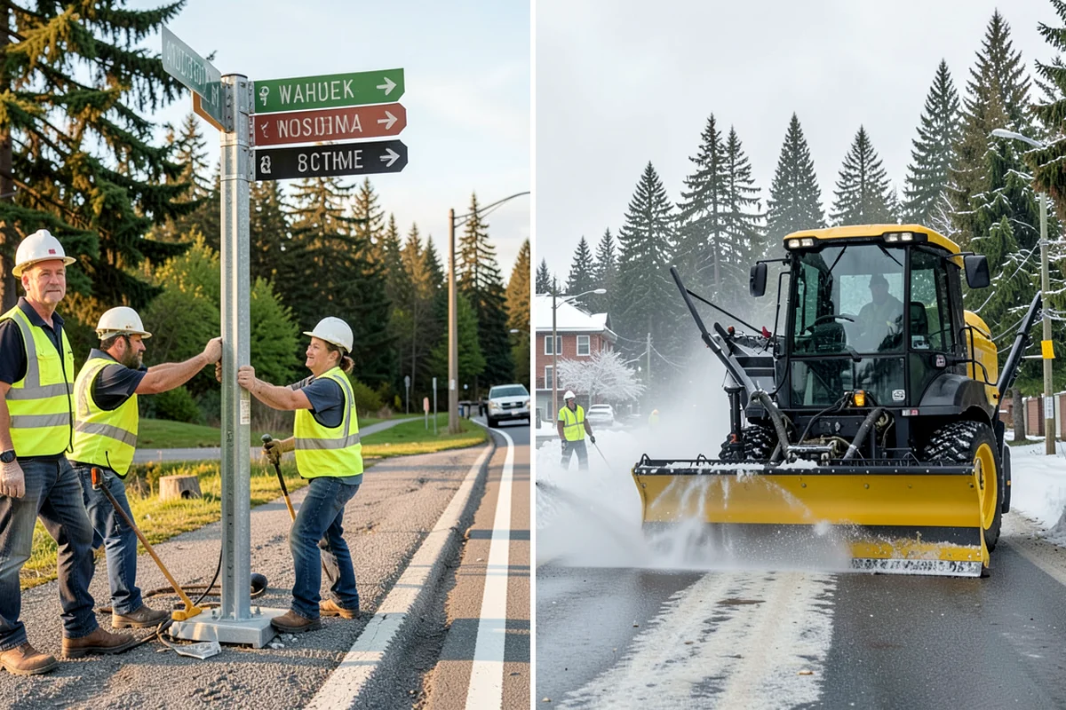 Right-of-Way Tree Clearing in Clyde Hill, King County, WA - We survey the corridor to define clearance targets and conflict trees
