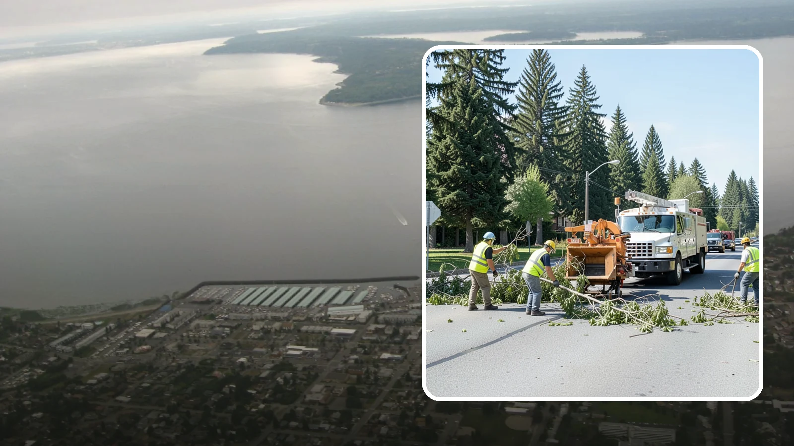 Right-of-Way Tree Clearing in Des Moines, King County, WA - We clear trees and encroaching limbs from roadway and utility rights-of-way to restore clearances and sight lines for public...