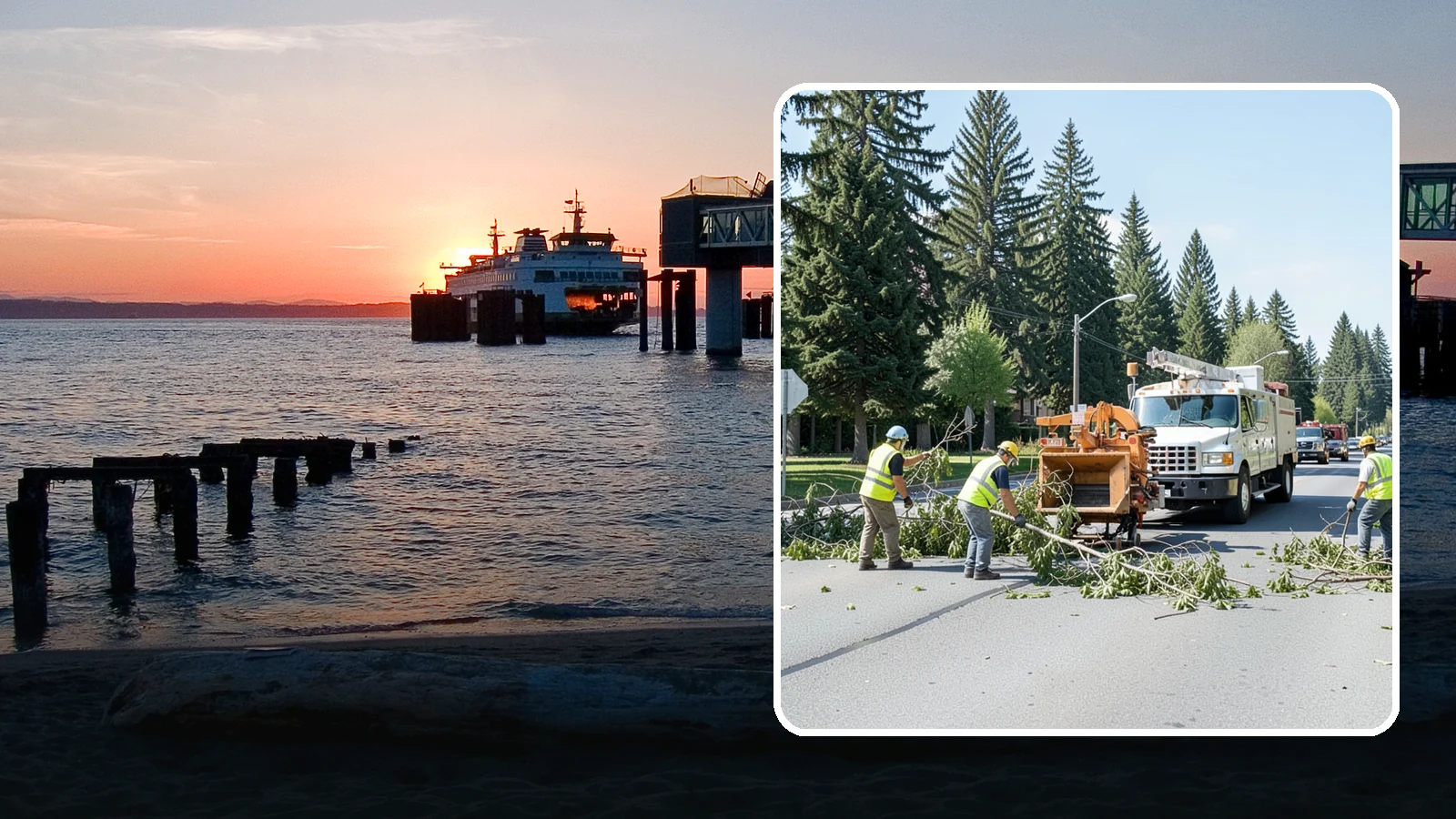 Right-of-Way Tree Clearing in Edmonds, Snohomish County, WA - We clear trees and encroaching limbs from roadway and utility rights-of-way to restore clearances and sight lines for public...
