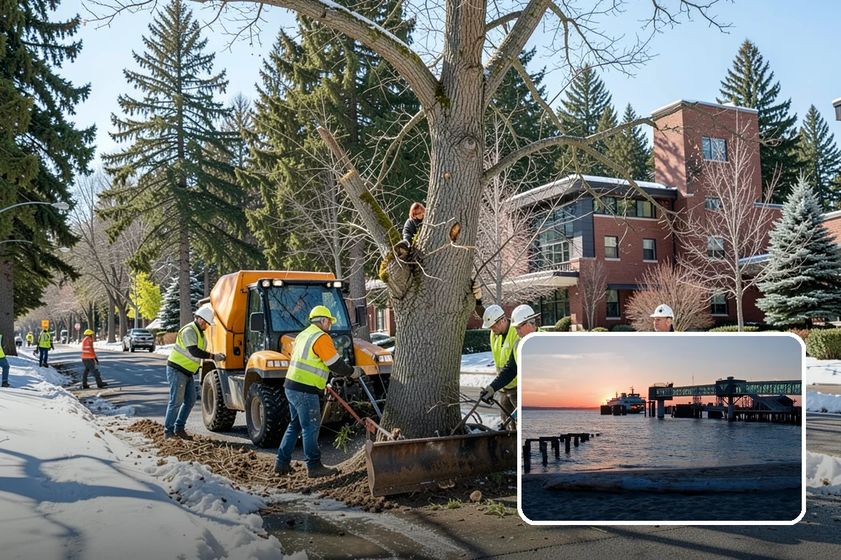 Right-of-Way Tree Clearing in Edmonds, Snohomish County, WA - Restored clearances improve safety for vehicles, cyclists, and pedestrians