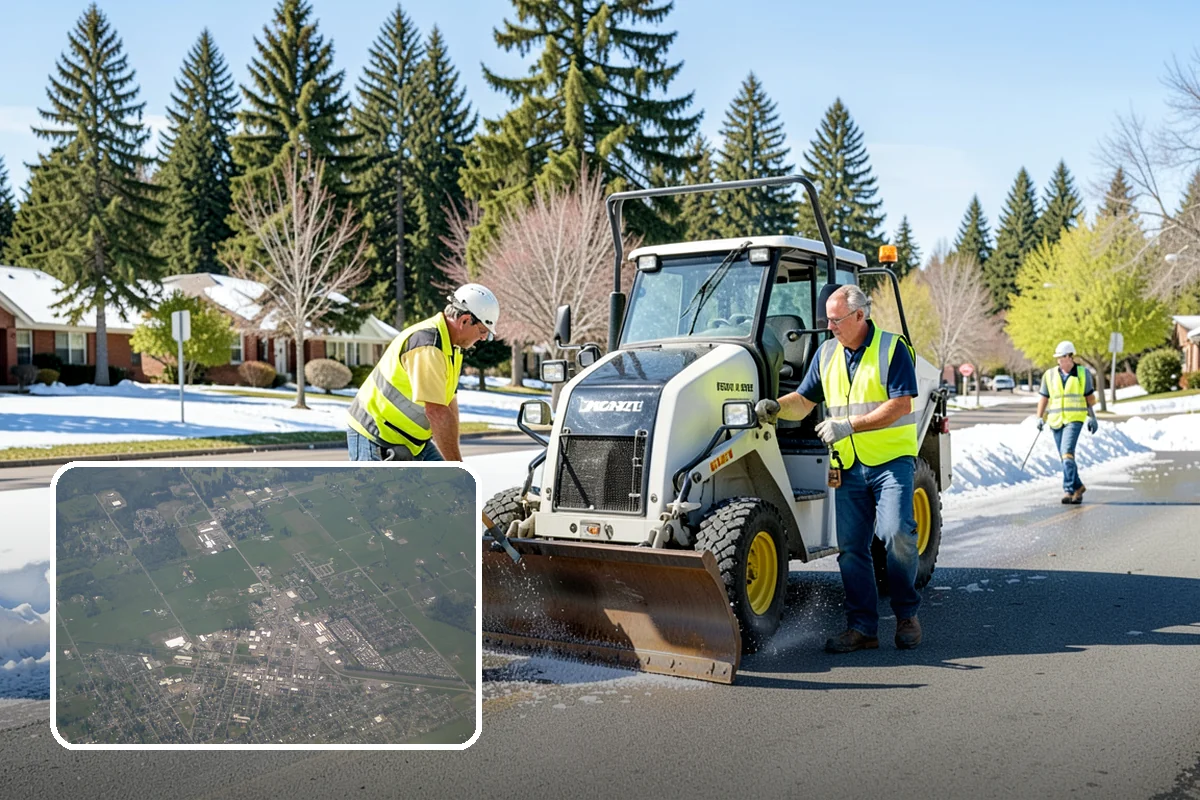 Right-of-Way Tree Clearing in Enumclaw, King County, WA - Restored clearances improve safety for vehicles, cyclists, and pedestrians