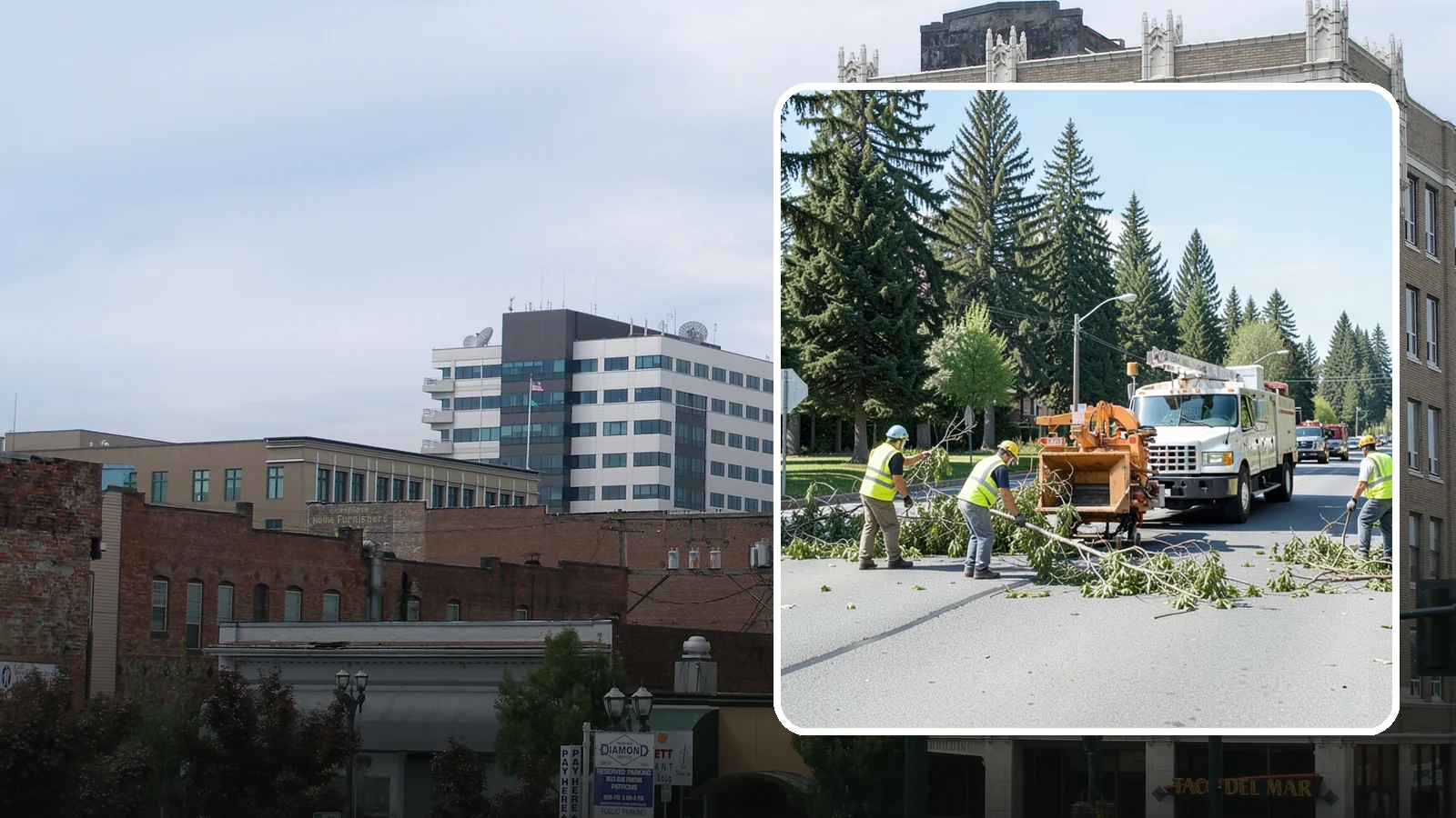 Right-of-Way Tree Clearing in Everett, Snohomish County, WA - We clear trees and encroaching limbs from roadway and utility rights-of-way to restore clearances and sight lines for public...