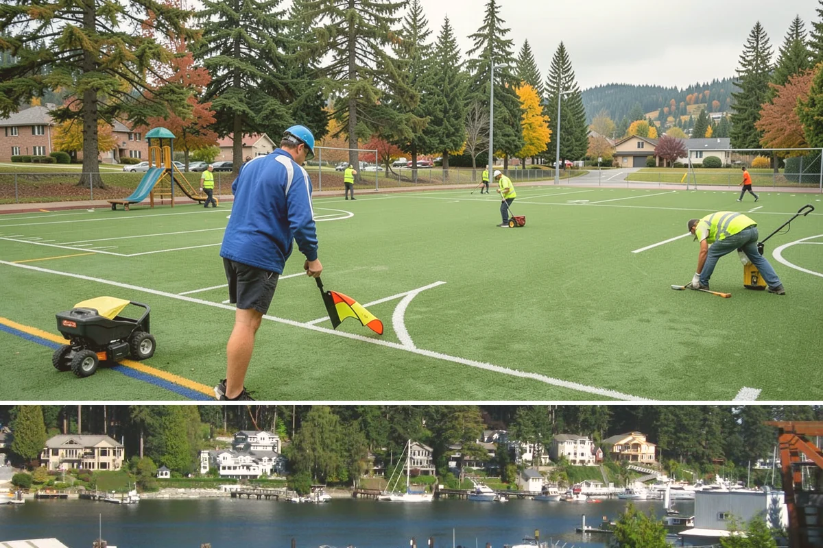 Right-of-Way Tree Clearing in Gig Harbor, Pierce County, WA - Right-of-way clearing is performed year-round, with dormant-season work reducing traffic impact and improving cut visibility.