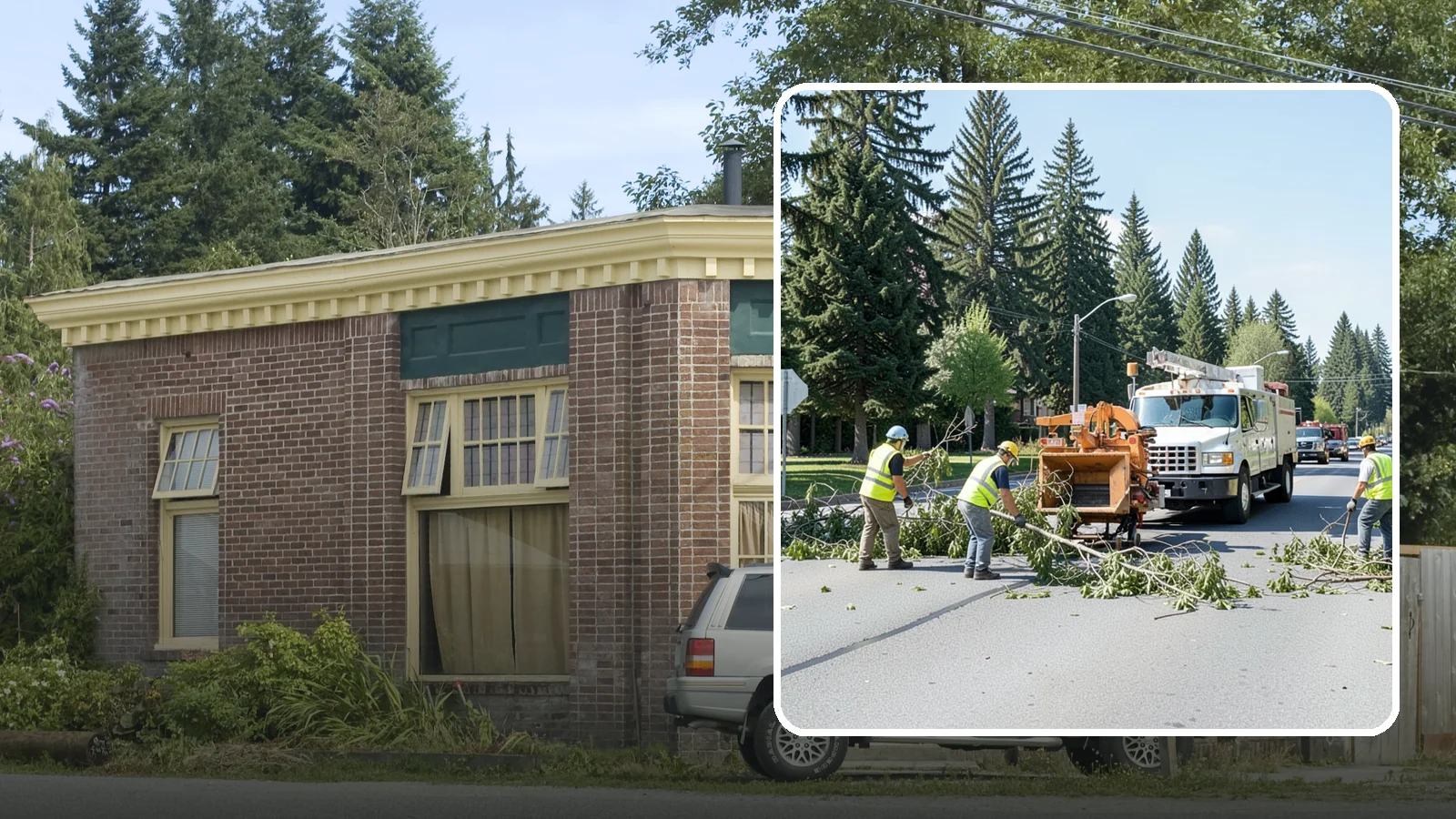 Right-of-Way Tree Clearing in Hamilton, Skagit County, WA - We clear trees and encroaching limbs from roadway and utility rights-of-way to restore clearances and sight lines for public...