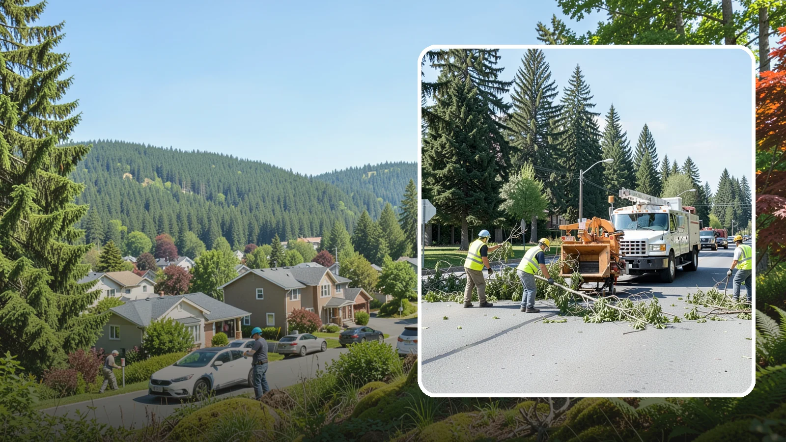 Right-of-Way Tree Clearing in Index, Snohomish County, WA - We clear trees and encroaching limbs from roadway and utility rights-of-way to restore clearances and sight lines for public...