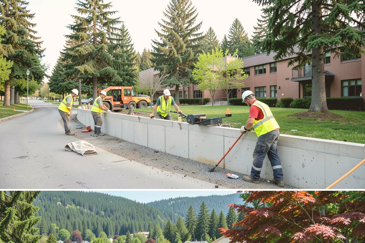 Right-of-Way Tree Clearing in Index, Snohomish County, WA - Right-of-way clearing is performed year-round, with dormant-season work reducing traffic impact and improving cut visibility.