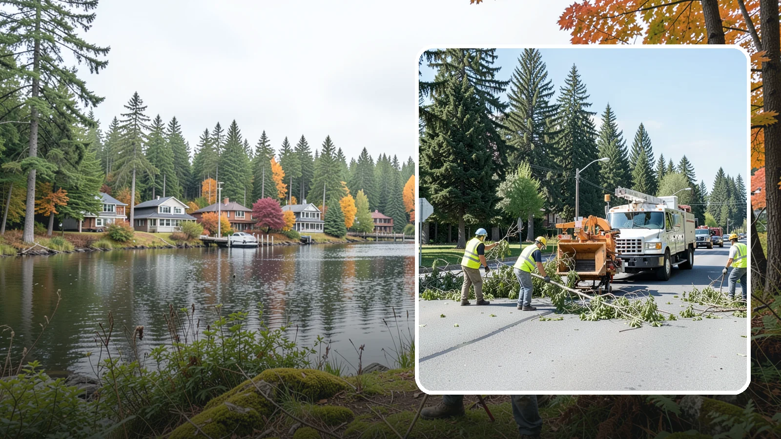 Right-of-Way Tree Clearing in La Conner, Skagit County, WA - We clear trees and encroaching limbs from roadway and utility rights-of-way to restore clearances and sight lines for public...