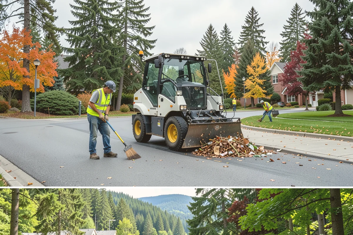 Right-of-Way Tree Clearing in Lake Forest Park, King County, WA - Right-of-way clearing is performed year-round, with dormant-season work reducing traffic impact and improving cut visibility.