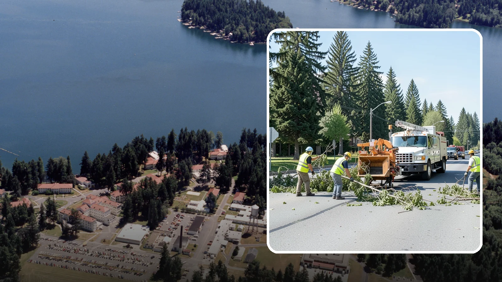 Right-of-Way Tree Clearing in Lakewood, Pierce County, WA - We clear trees and encroaching limbs from roadway and utility rights-of-way to restore clearances and sight lines for public...