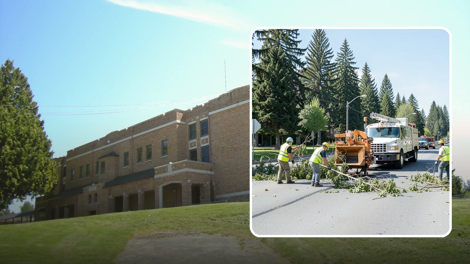 Right-of-Way Tree Clearing in Maple Valley, King County, WA - We clear trees and encroaching limbs from roadway and utility rights-of-way to restore clearances and sight lines for public...