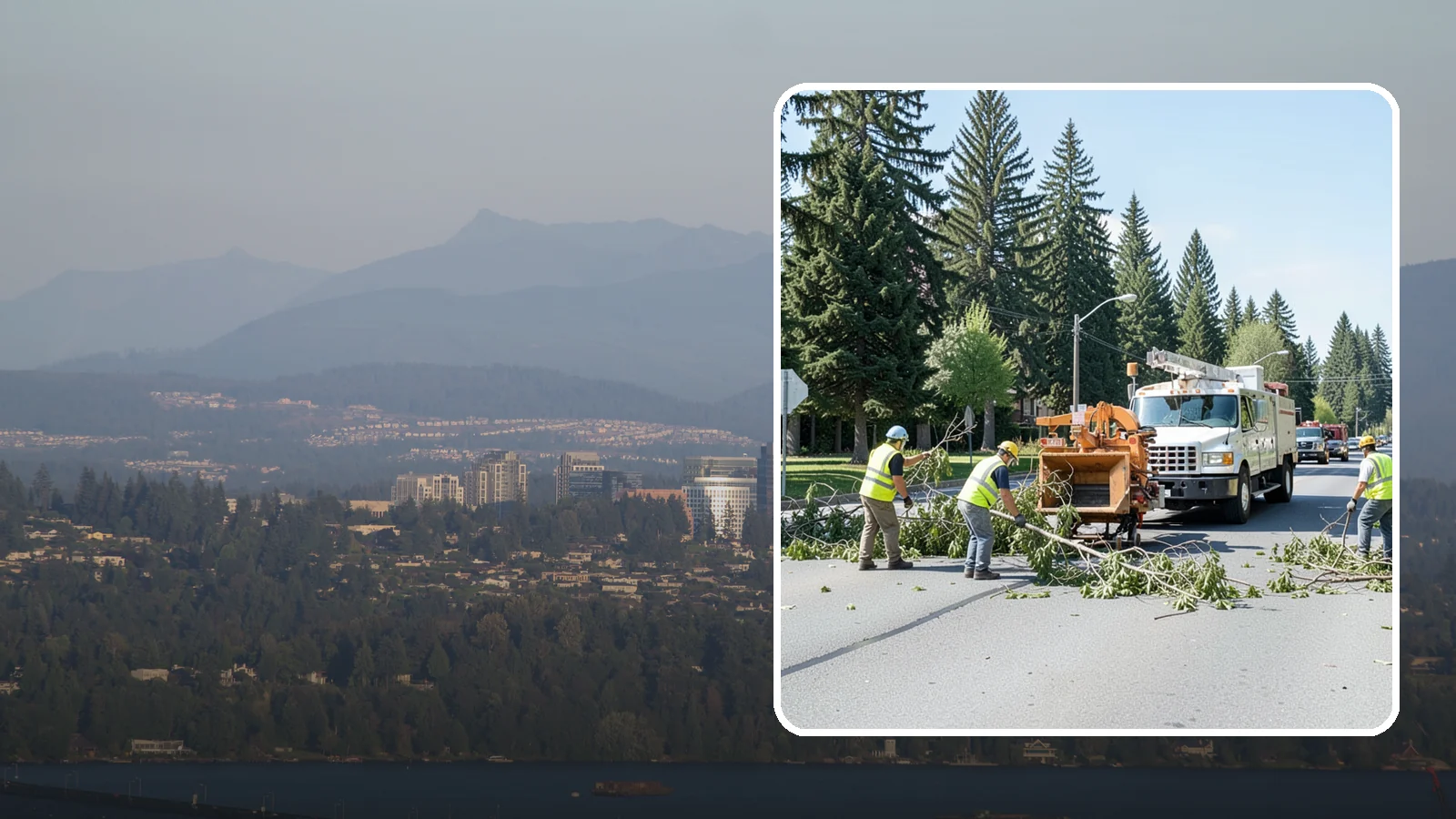 Right-of-Way Tree Clearing in Medina, King County, WA - We clear trees and encroaching limbs from roadway and utility rights-of-way to restore clearances and sight lines for public...