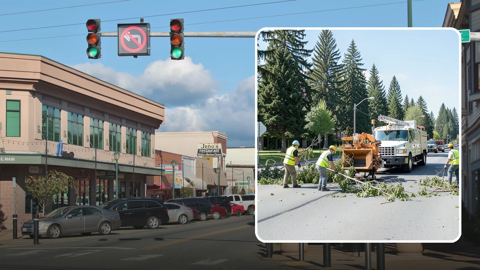 Right-of-Way Tree Clearing in Monroe, Snohomish County, WA - We clear trees and encroaching limbs from roadway and utility rights-of-way to restore clearances and sight lines for public...