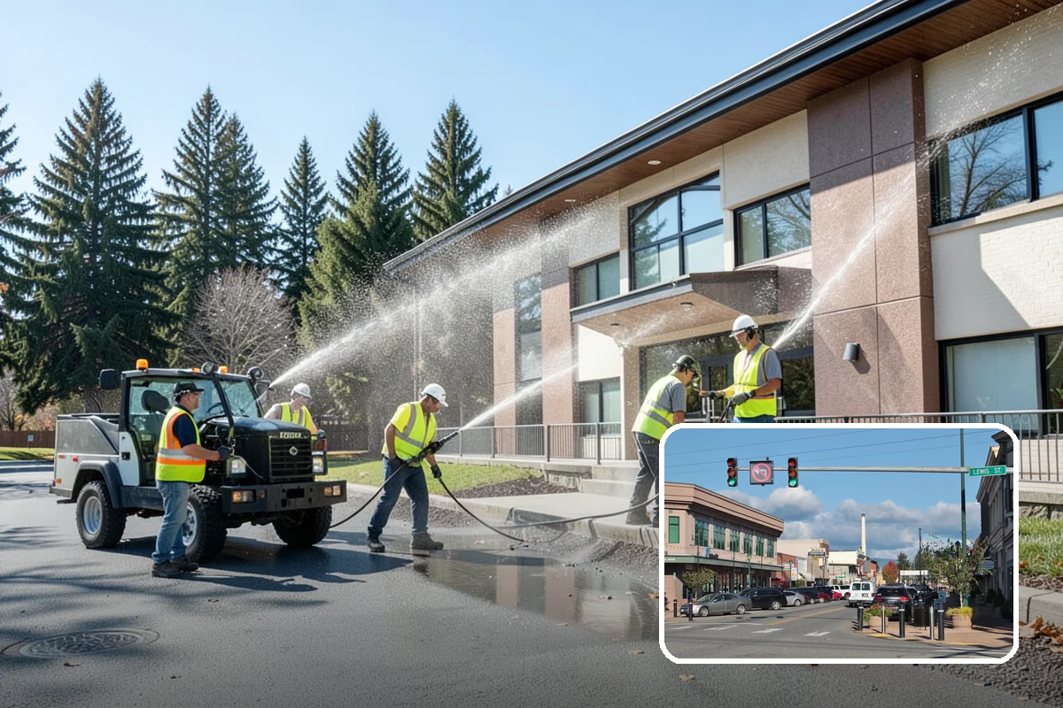 Right-of-Way Tree Clearing in Monroe, Snohomish County, WA - Restored clearances improve safety for vehicles, cyclists, and pedestrians