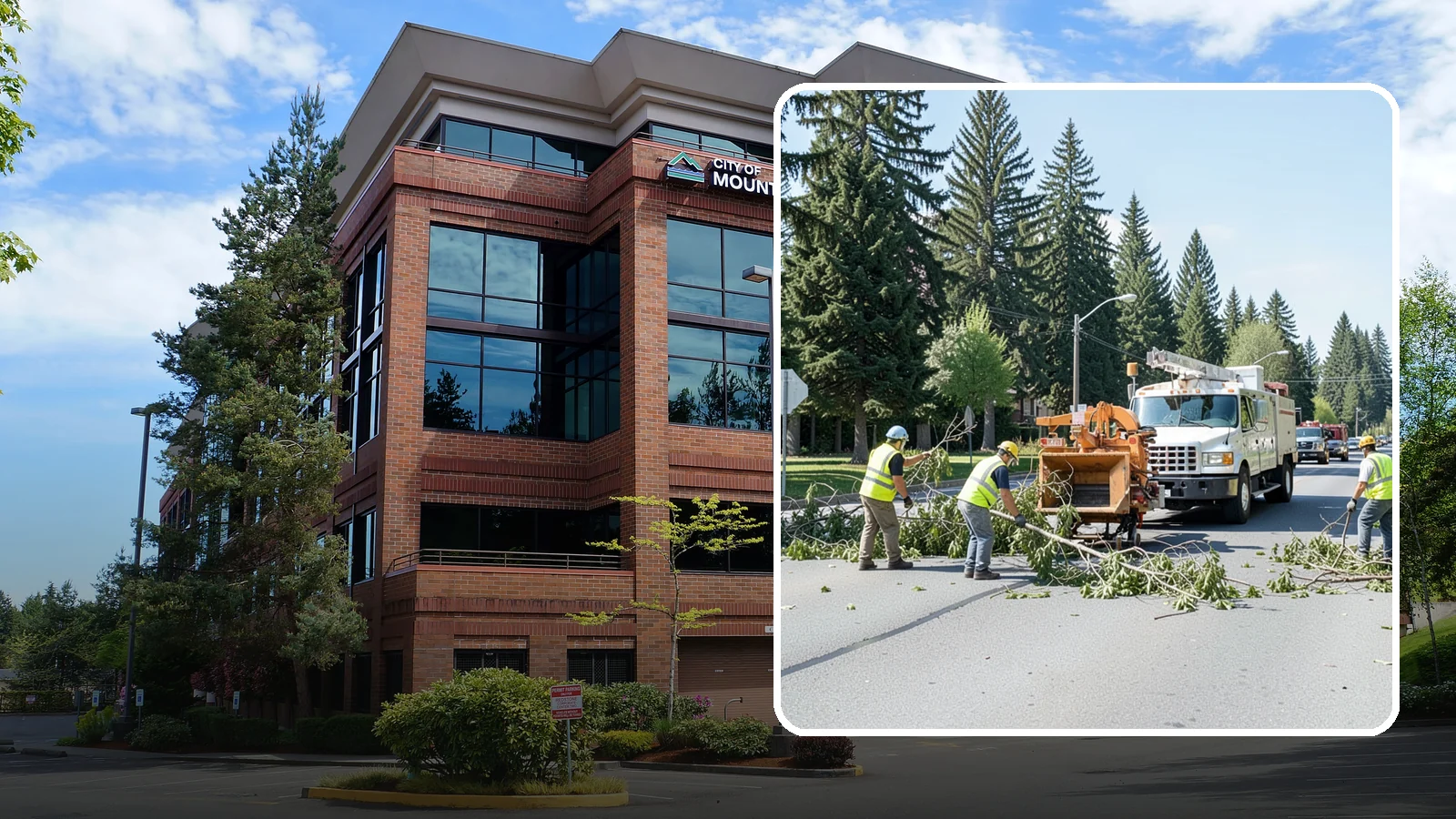 Right-of-Way Tree Clearing in Mountlake Terrace, Snohomish County, WA - We clear trees and encroaching limbs from roadway and utility rights-of-way to restore clearances and sight lines for public...