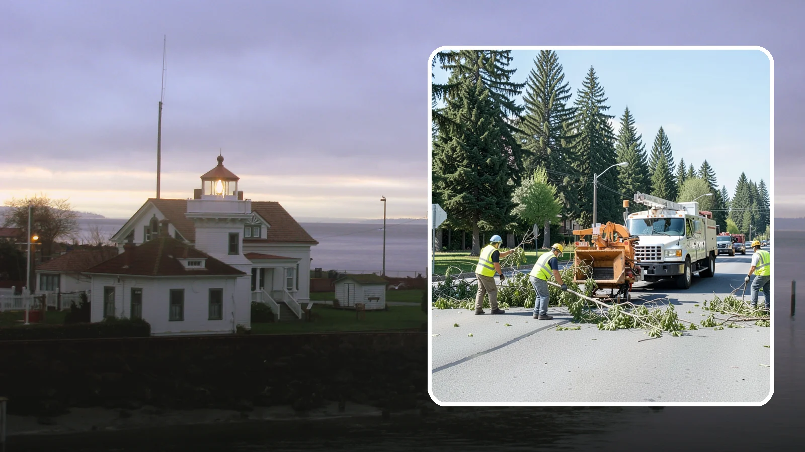 Right-of-Way Tree Clearing in Mukilteo, Snohomish County, WA - We clear trees and encroaching limbs from roadway and utility rights-of-way to restore clearances and sight lines for public...