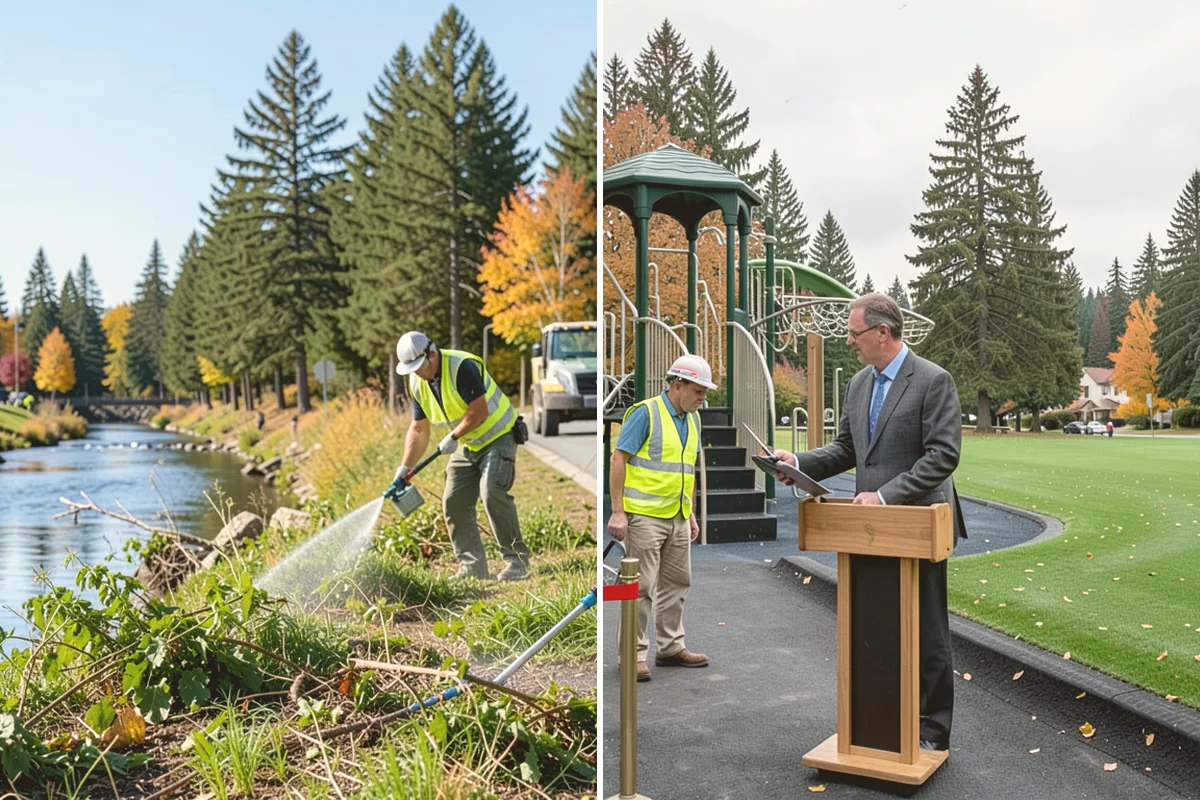 Right-of-Way Tree Clearing in Newcastle, King County, WA - We survey the corridor to define clearance targets and conflict trees
