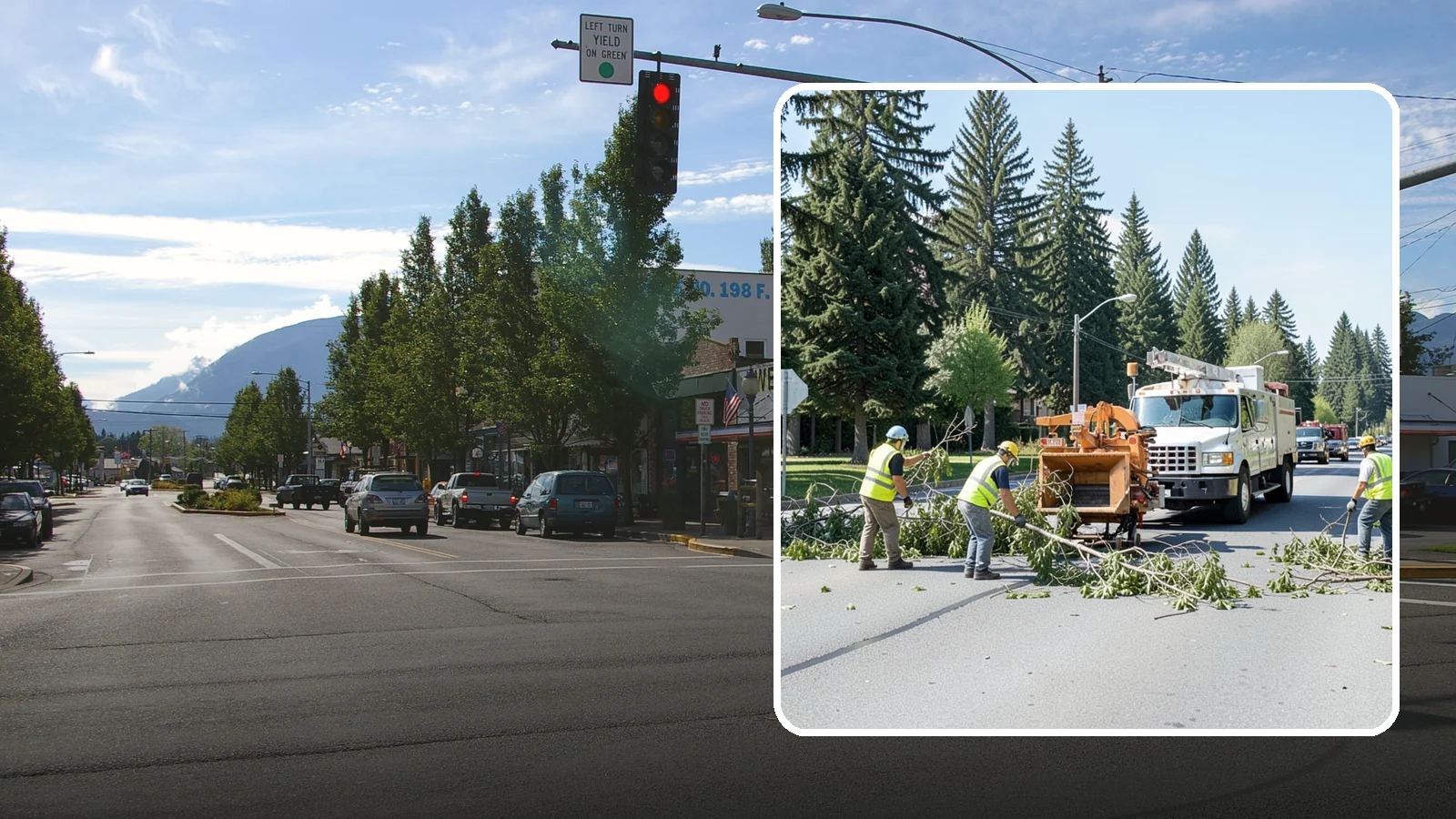 Right-of-Way Tree Clearing in North Bend, King County, WA - We clear trees and encroaching limbs from roadway and utility rights-of-way to restore clearances and sight lines for public...