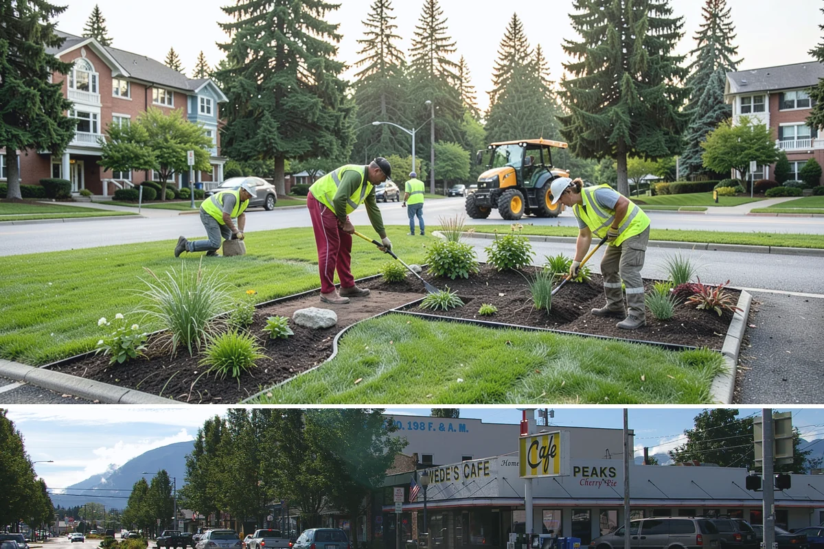 Right-of-Way Tree Clearing in North Bend, King County, WA - Right-of-way clearing is performed year-round, with dormant-season work reducing traffic impact and improving cut visibility.