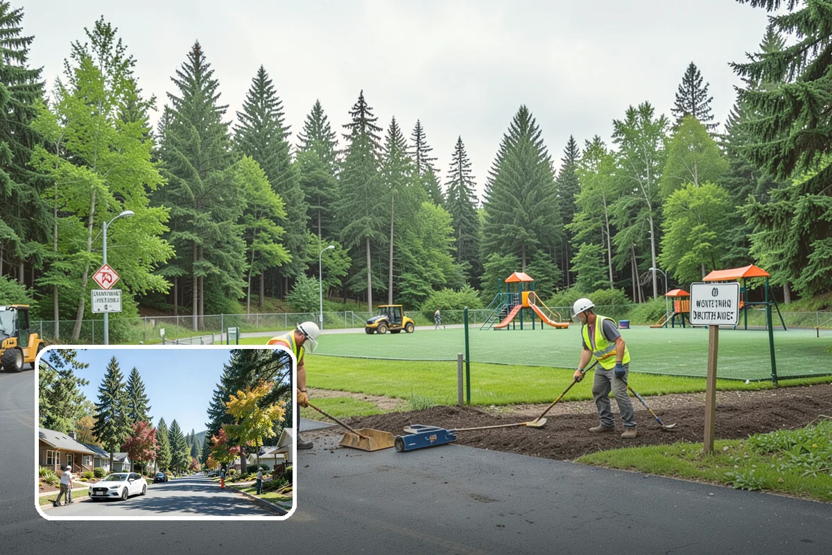 Right-of-Way Tree Clearing in Orting, Pierce County, WA - Restored clearances improve safety for vehicles, cyclists, and pedestrians