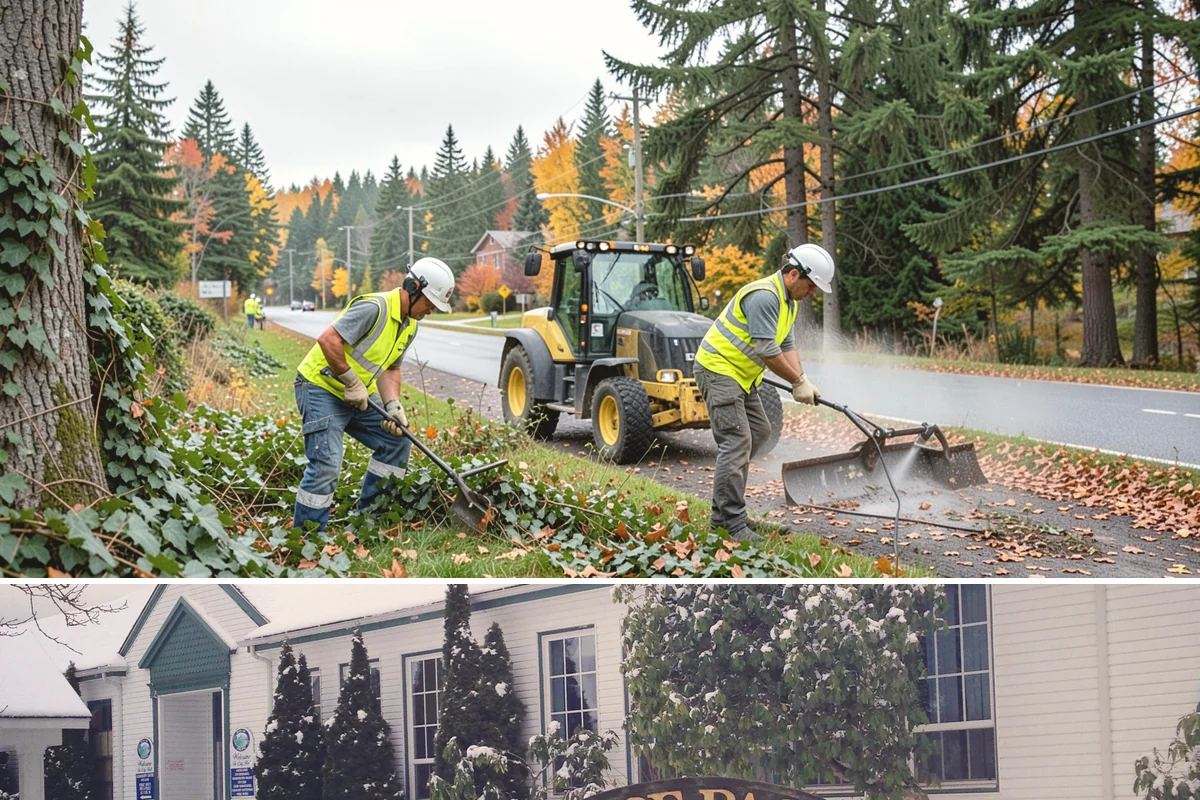 Right-of-Way Tree Clearing in Pacific, King County, WA - Right-of-way clearing is performed year-round, with dormant-season work reducing traffic impact and improving cut visibility.