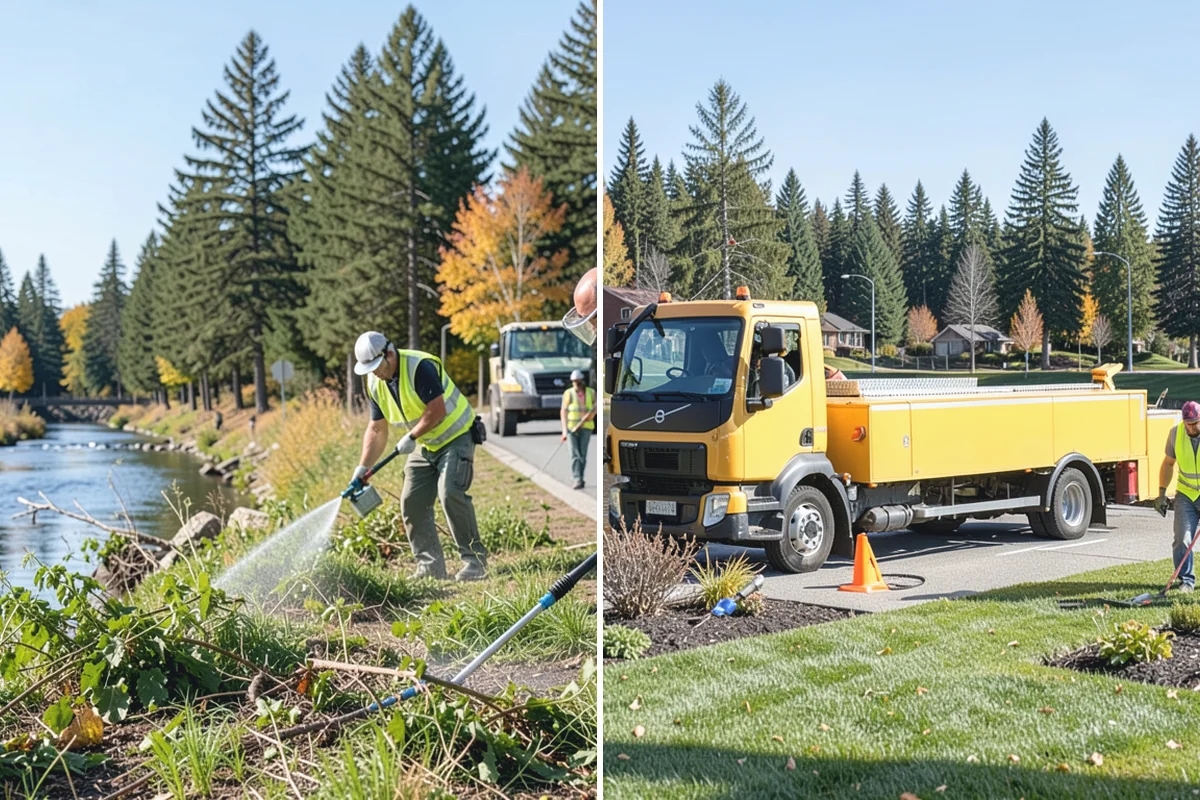 Right-of-Way Tree Clearing in Roy, Pierce County, WA - We survey the corridor to define clearance targets and conflict trees