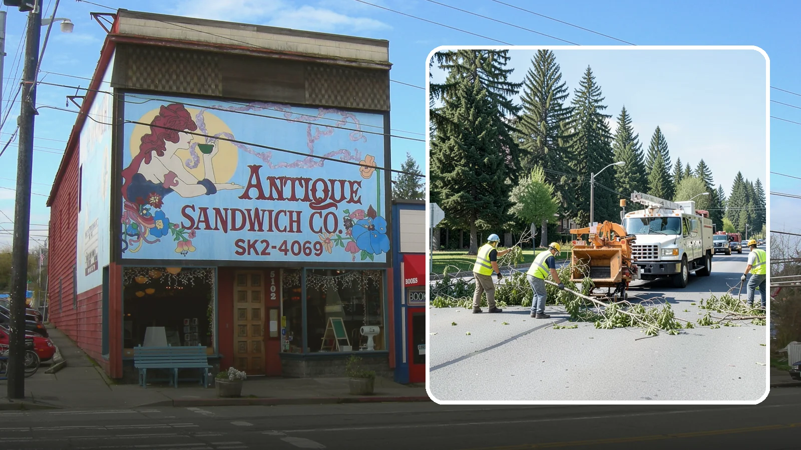 Right-of-Way Tree Clearing in Ruston, Pierce County, WA - We clear trees and encroaching limbs from roadway and utility rights-of-way to restore clearances and sight lines for public...