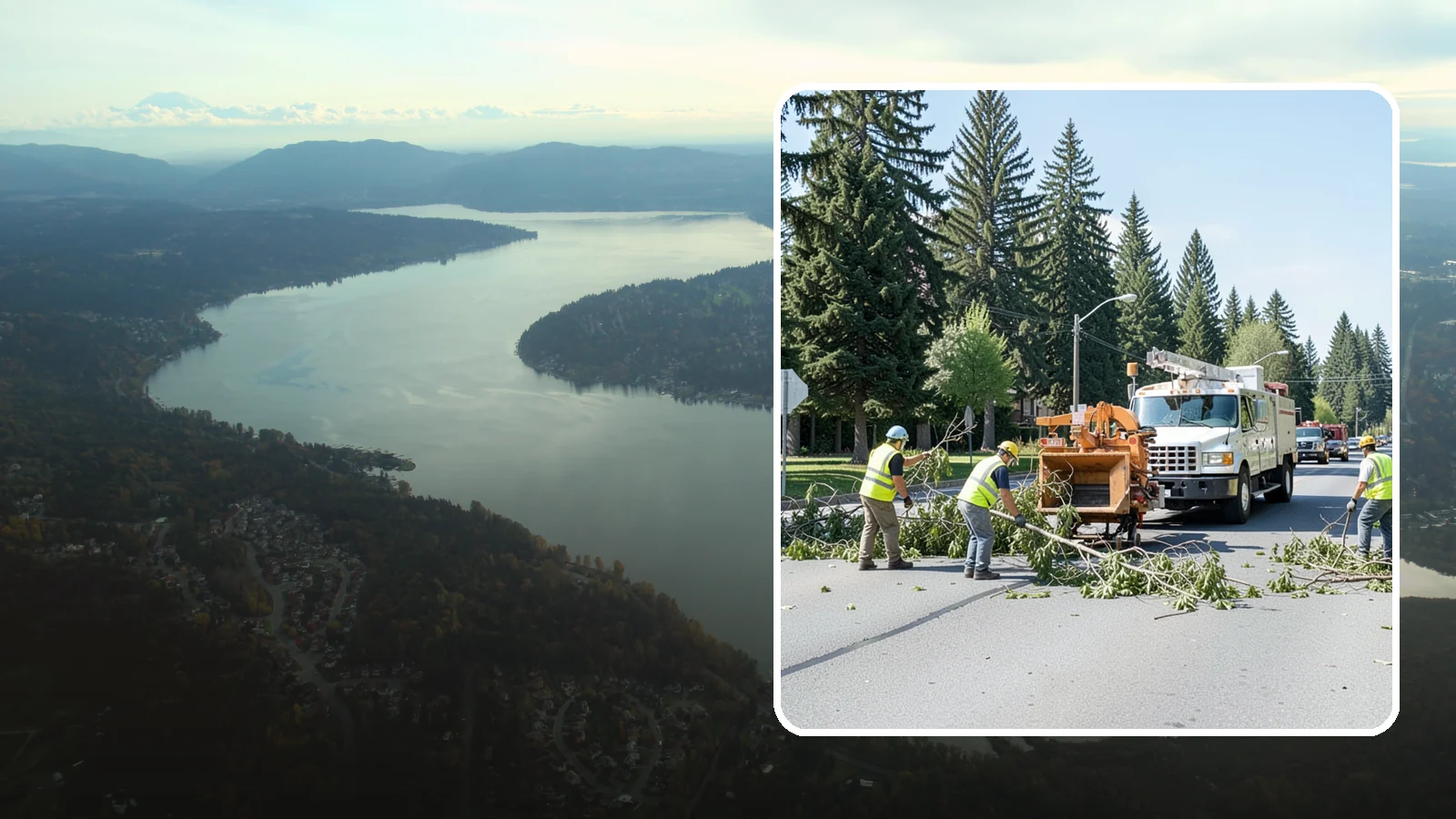 Right-of-Way Tree Clearing in Sammamish, King County, WA - We clear trees and encroaching limbs from roadway and utility rights-of-way to restore clearances and sight lines for public...