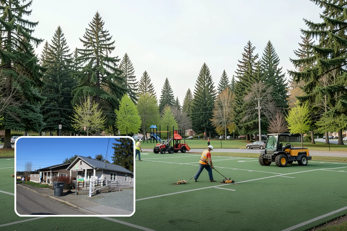 Right-of-Way Tree Clearing in South Prairie, Pierce County, WA - Restored clearances improve safety for vehicles, cyclists, and pedestrians