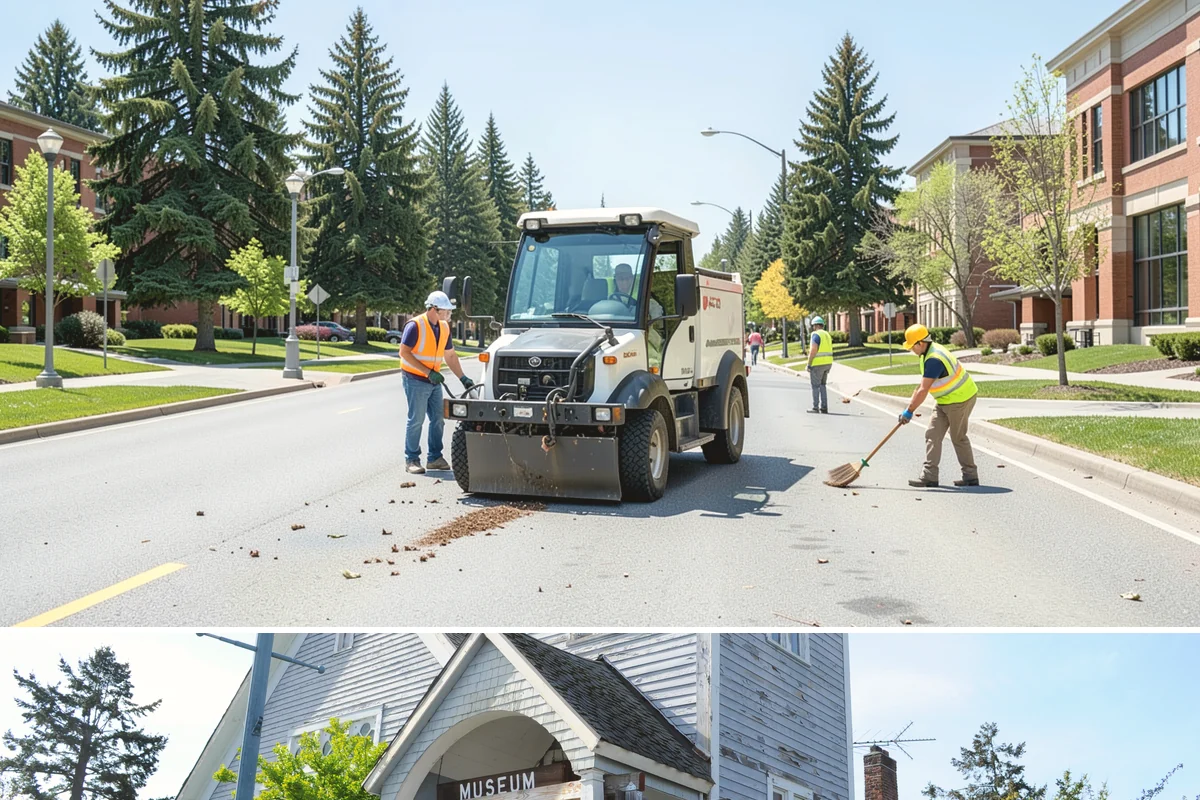 Right-of-Way Tree Clearing in Steilacoom, Pierce County, WA - Right-of-way clearing is performed year-round, with dormant-season work reducing traffic impact and improving cut visibility.