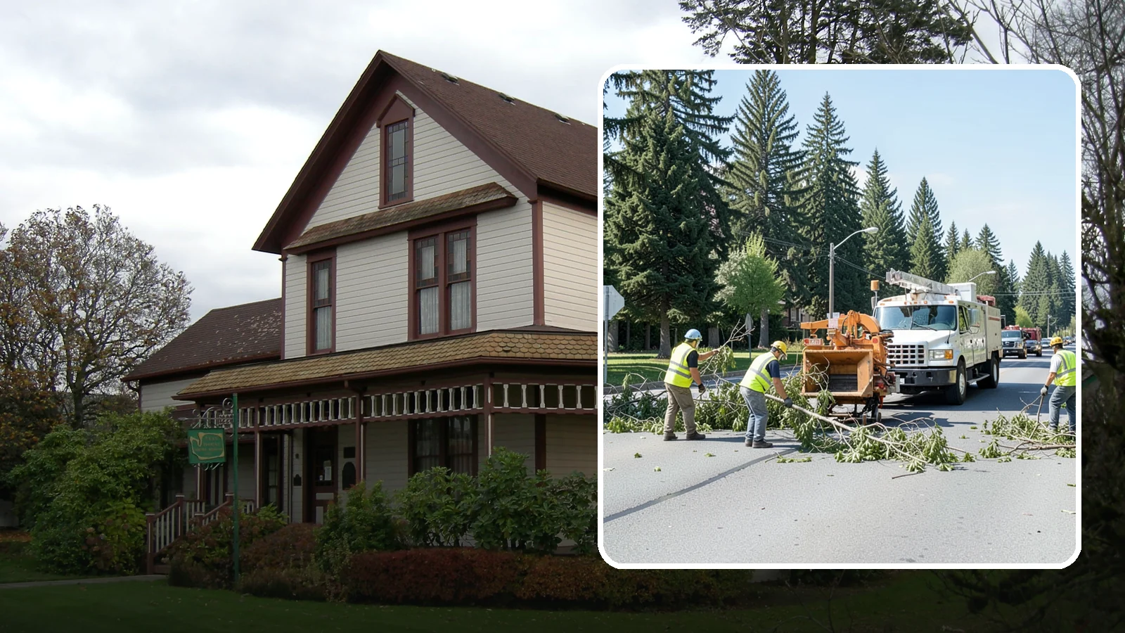 Right-of-Way Tree Clearing in Sumner, Pierce County, WA - We clear trees and encroaching limbs from roadway and utility rights-of-way to restore clearances and sight lines for public...