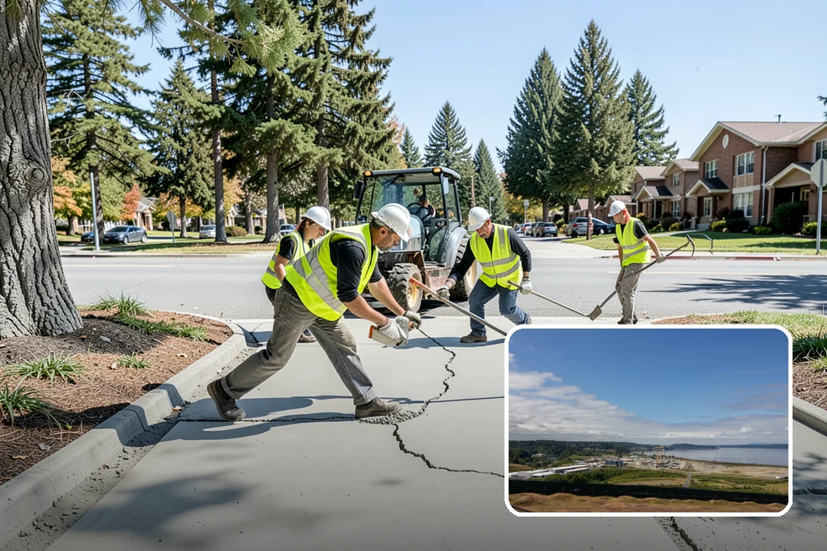 Right-of-Way Tree Clearing in University Place, Pierce County, WA - Restored clearances improve safety for vehicles, cyclists, and pedestrians