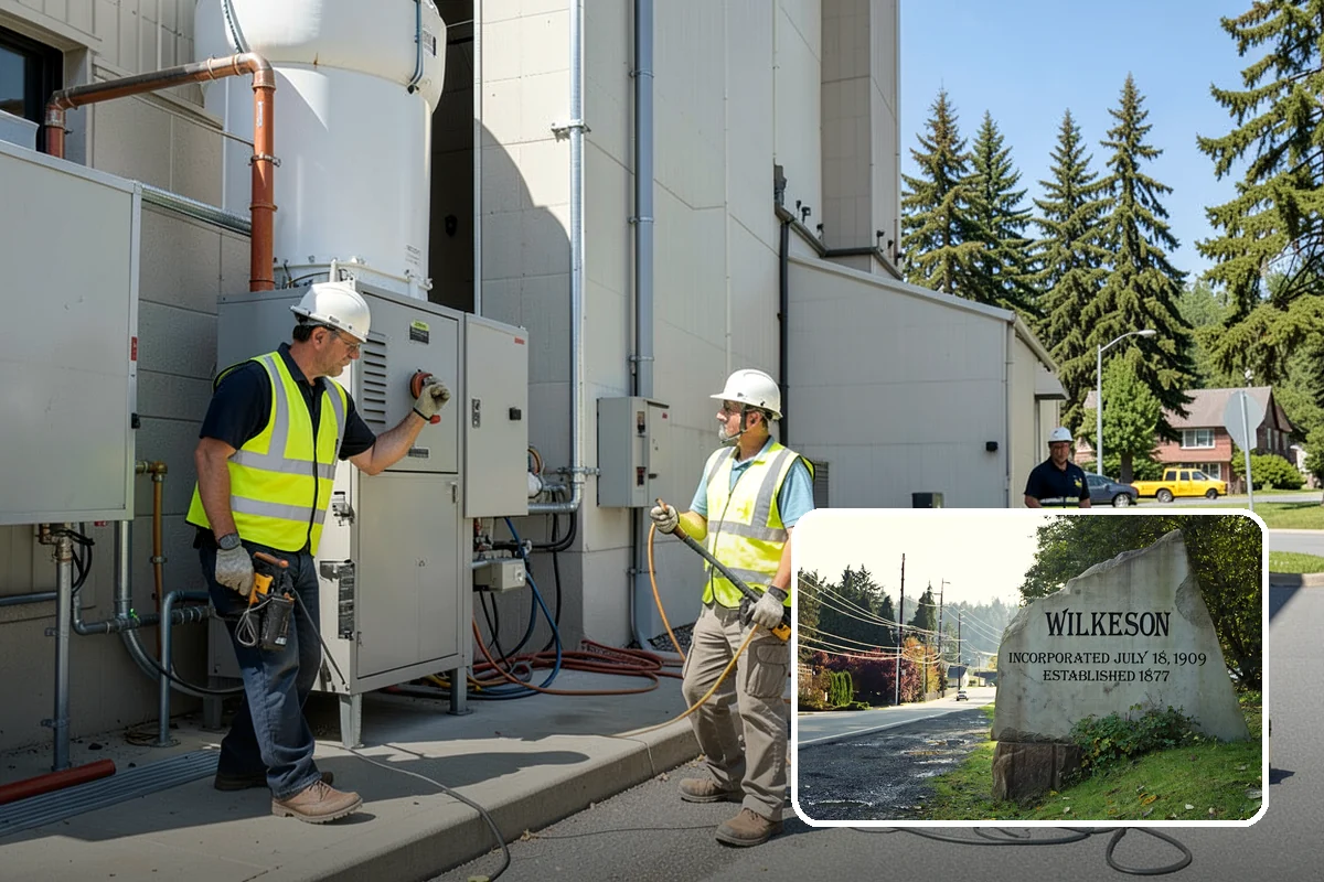 Right-of-Way Tree Clearing in Wilkeson, Pierce County, WA - Restored clearances improve safety for vehicles, cyclists, and pedestrians