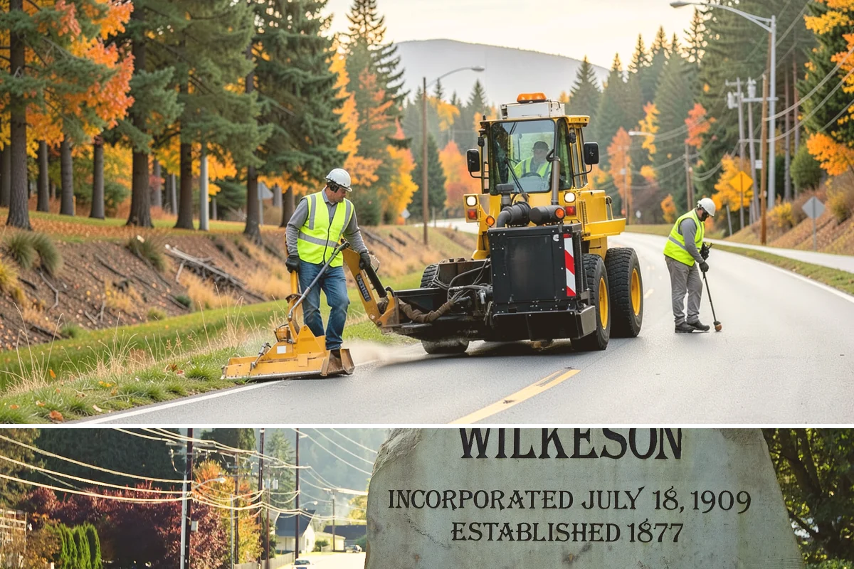 Right-of-Way Tree Clearing in Wilkeson, Pierce County, WA - Right-of-way clearing is performed year-round, with dormant-season work reducing traffic impact and improving cut visibility.