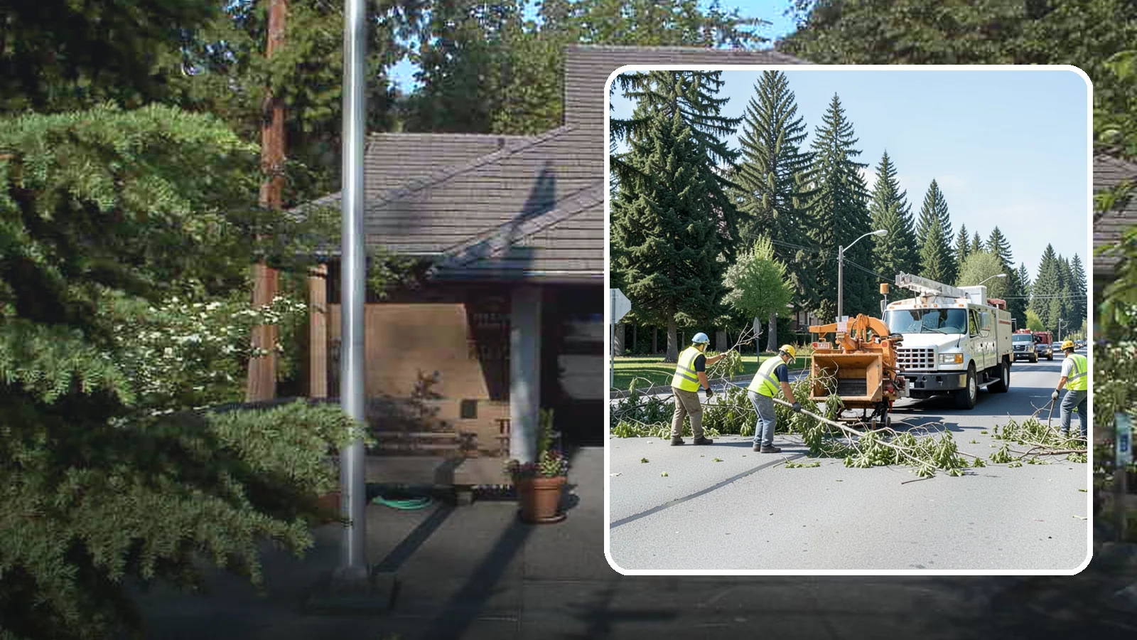 Right-of-Way Tree Clearing in Yarrow Point, King County, WA - We clear trees and encroaching limbs from roadway and utility rights-of-way to restore clearances and sight lines for public...