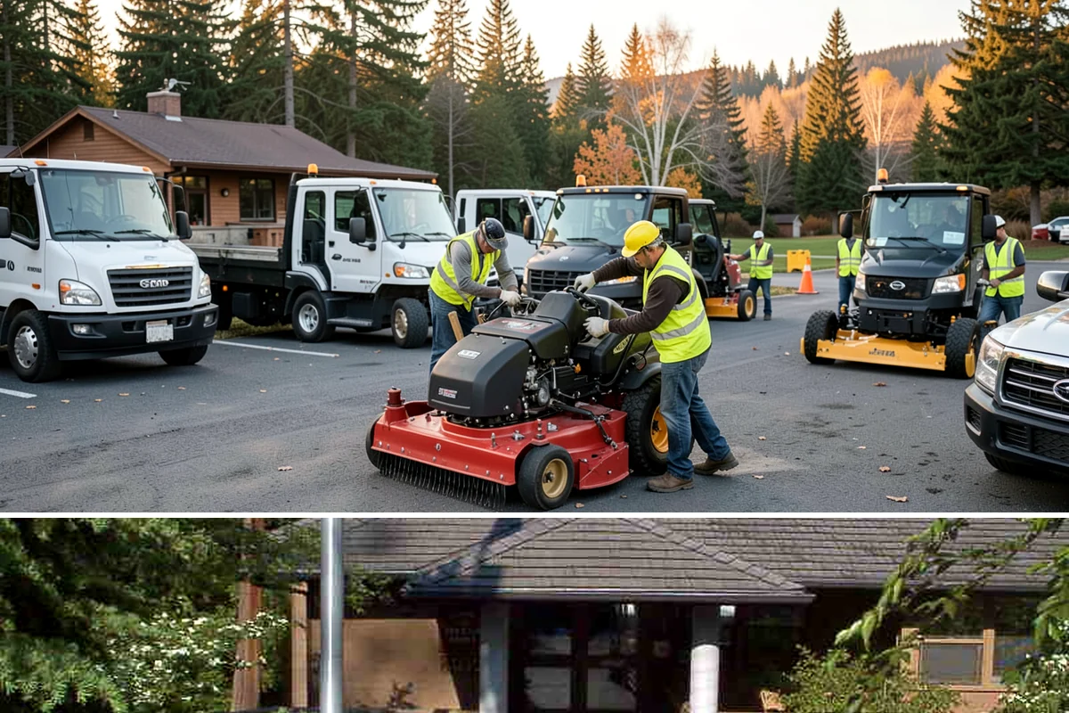 Right-of-Way Tree Clearing in Yarrow Point, King County, WA - Right-of-way clearing is performed year-round, with dormant-season work reducing traffic impact and improving cut visibility.