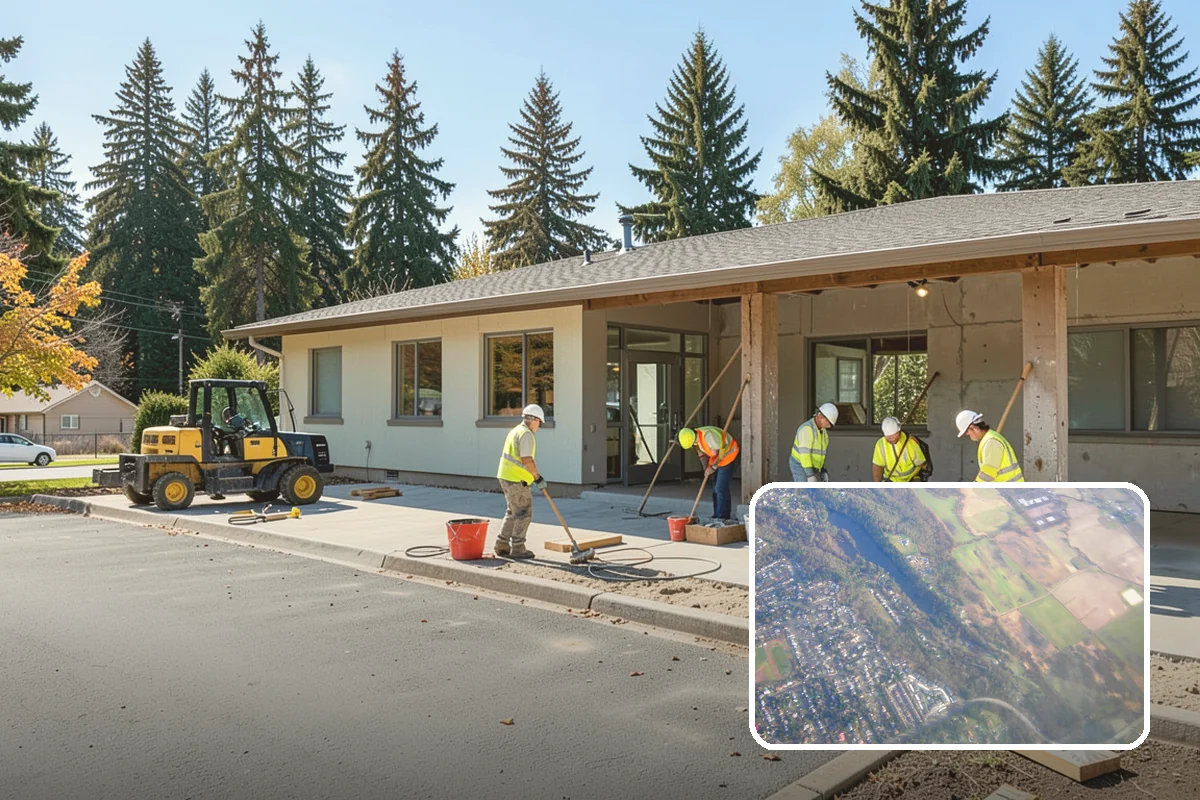 Right-of-Way Vegetation Removal in Algona, King County, WA - Recovers encroached easement width for capital and enforcement needs