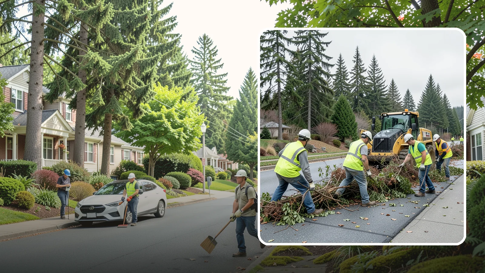 Right-of-Way Vegetation Removal in Beaux Arts Village, King County, WA - Comprehensive vegetation removal that restores full right-of-way function where growth has overtaken the public easement.