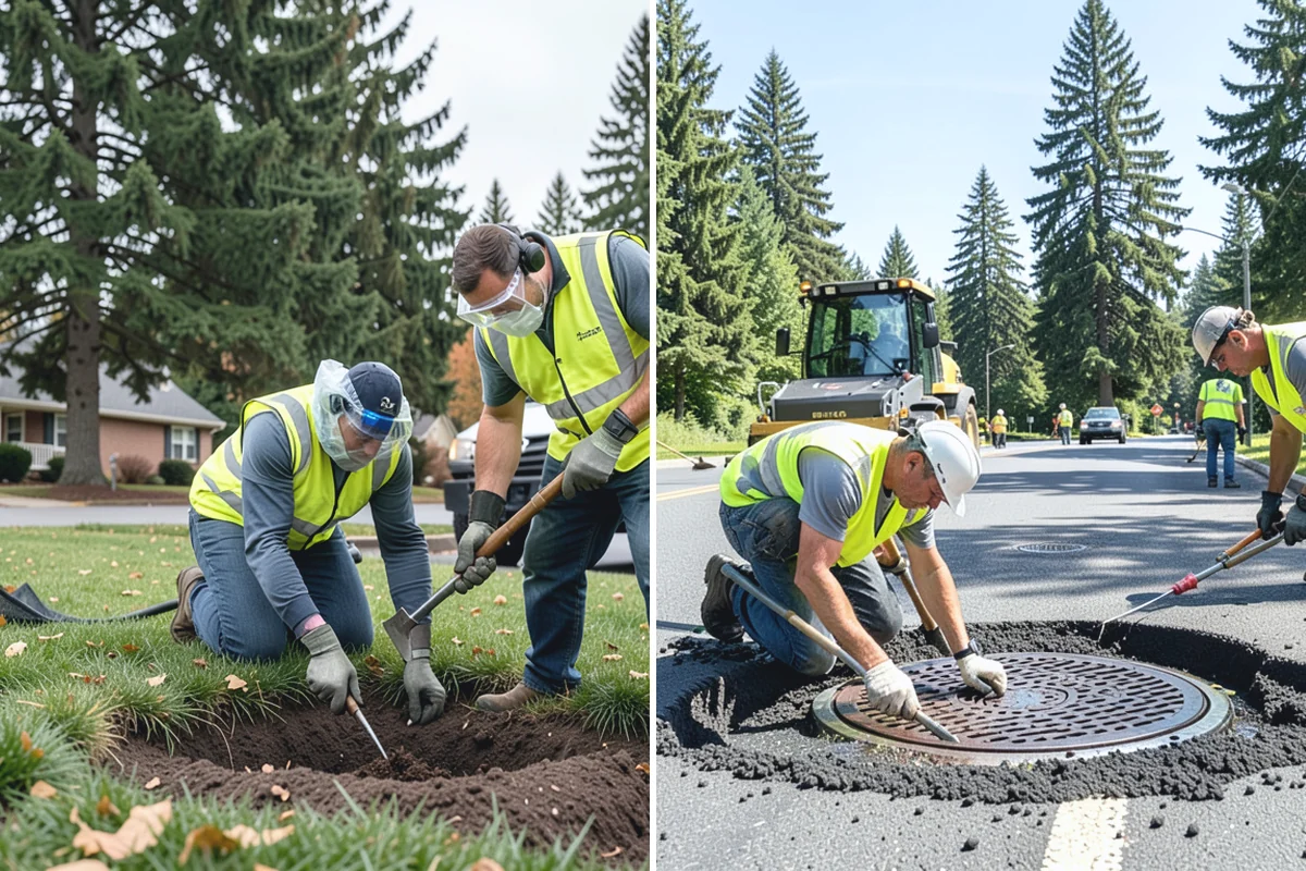 Right-of-Way Vegetation Removal in Beaux Arts Village, King County, WA - Confirm right-of-way limits with agency survey data and mark boundaries