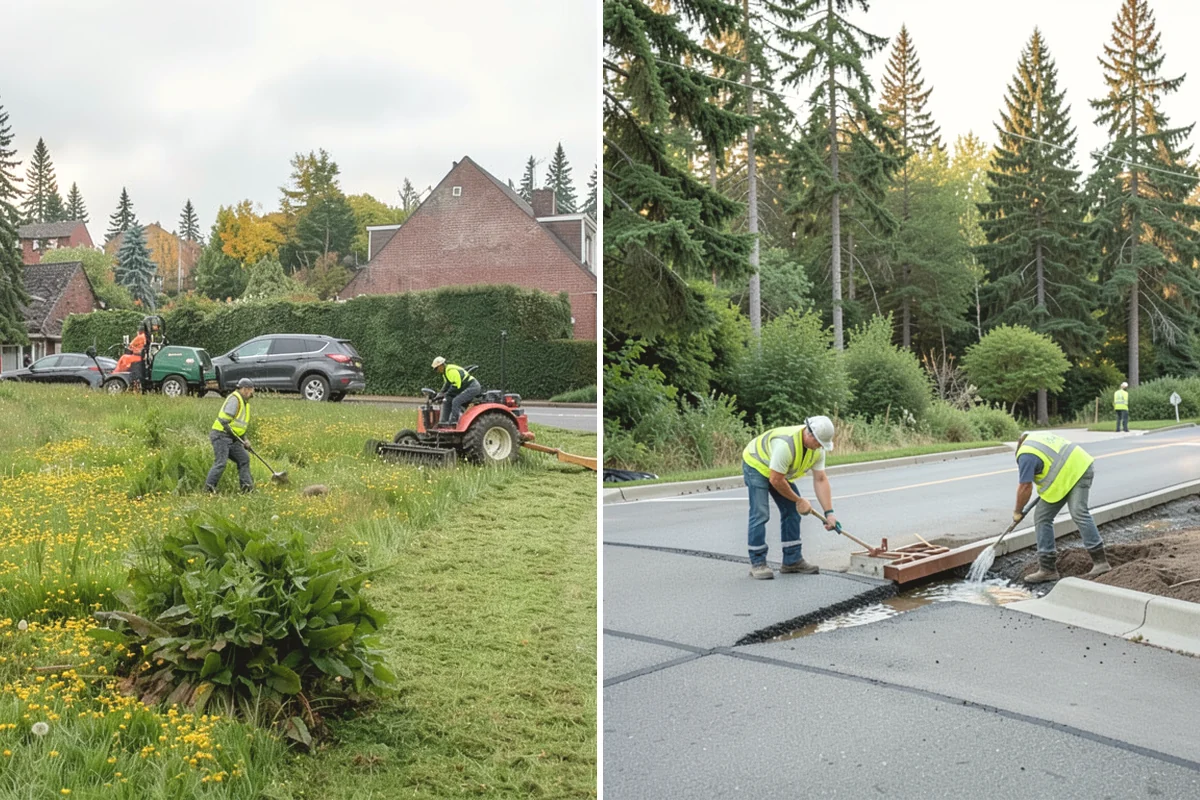Right-of-Way Vegetation Removal in Black Diamond, King County, WA - Confirm right-of-way limits with agency survey data and mark boundaries