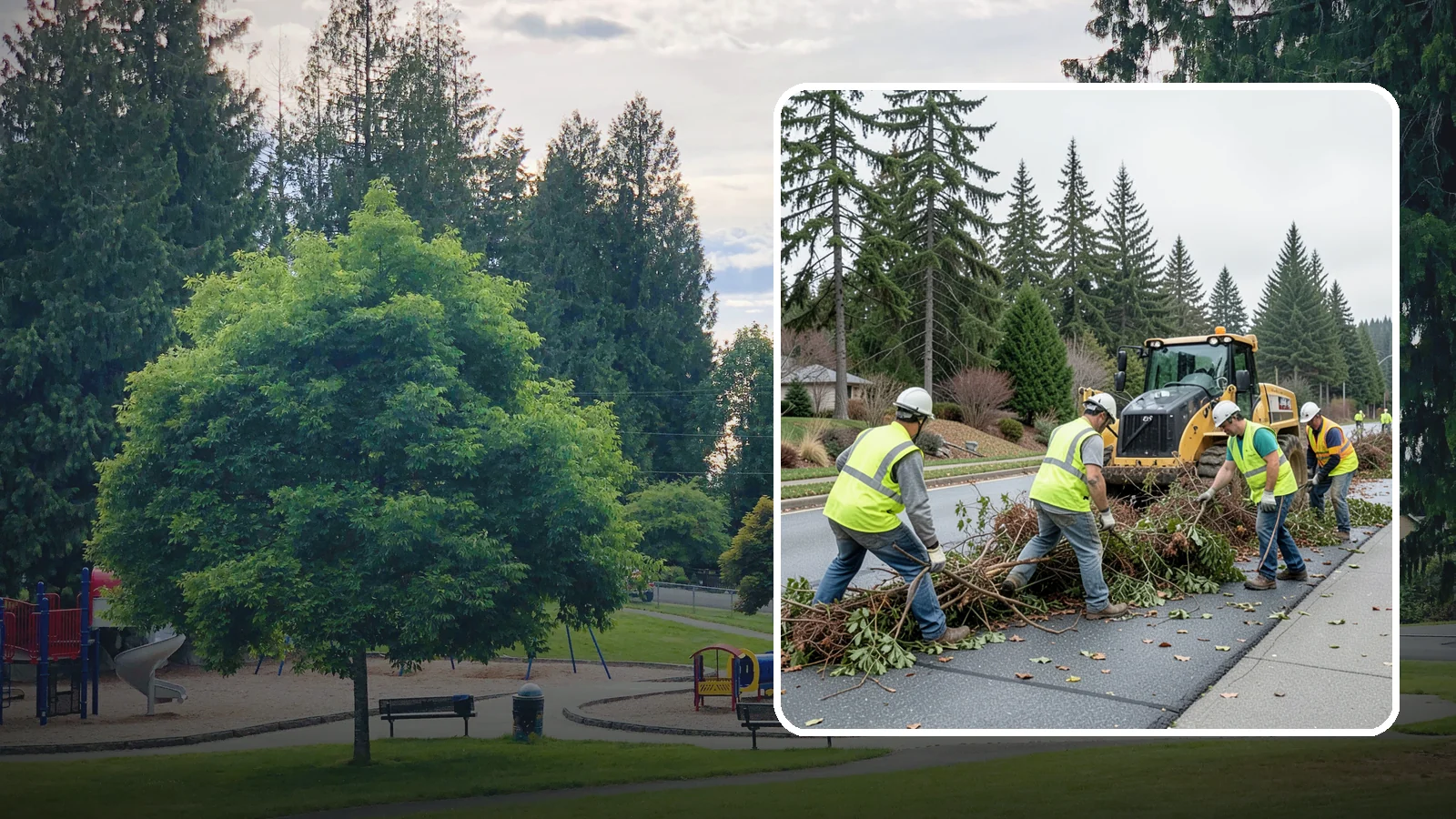 Right-of-Way Vegetation Removal in Bonney Lake, Pierce County, WA - Comprehensive vegetation removal that restores full right-of-way function where growth has overtaken the public easement.