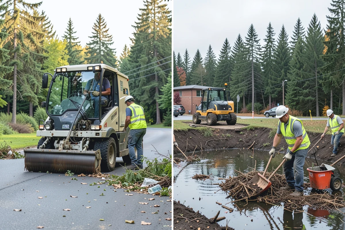 Right-of-Way Vegetation Removal in Bonney Lake, Pierce County, WA - Confirm right-of-way limits with agency survey data and mark boundaries