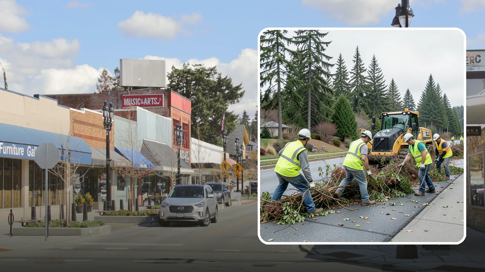 Right-of-Way Vegetation Removal in Bothell, King County, WA - Comprehensive vegetation removal that restores full right-of-way function where growth has overtaken the public easement.
