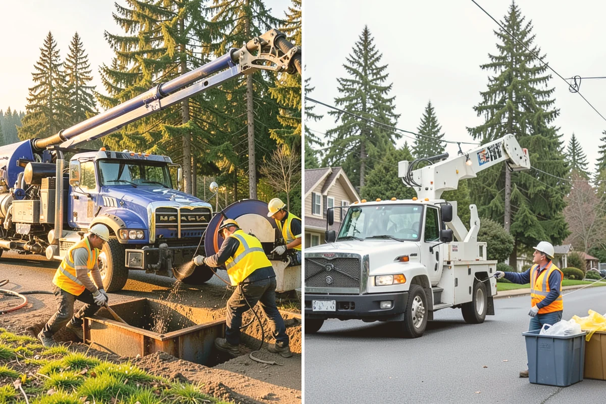 Right-of-Way Vegetation Removal in Bothell, King County, WA - Confirm right-of-way limits with agency survey data and mark boundaries