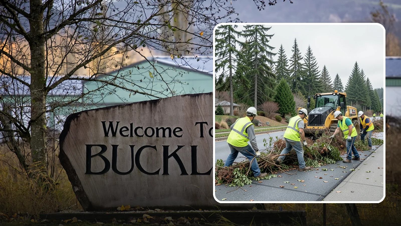 Right-of-Way Vegetation Removal in Buckley, Pierce County, WA - Comprehensive vegetation removal that restores full right-of-way function where growth has overtaken the public easement.