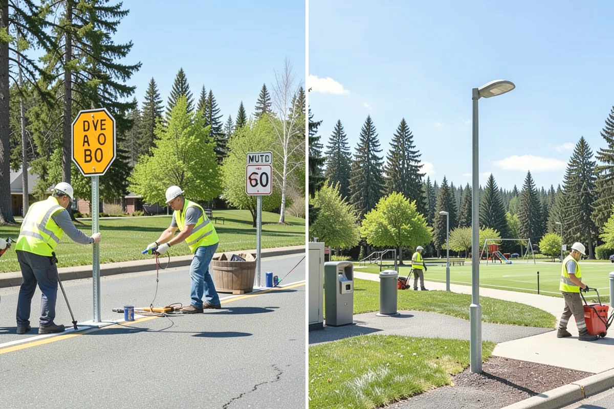 Right-of-Way Vegetation Removal in Burlington, Skagit County, WA - Confirm right-of-way limits with agency survey data and mark boundaries